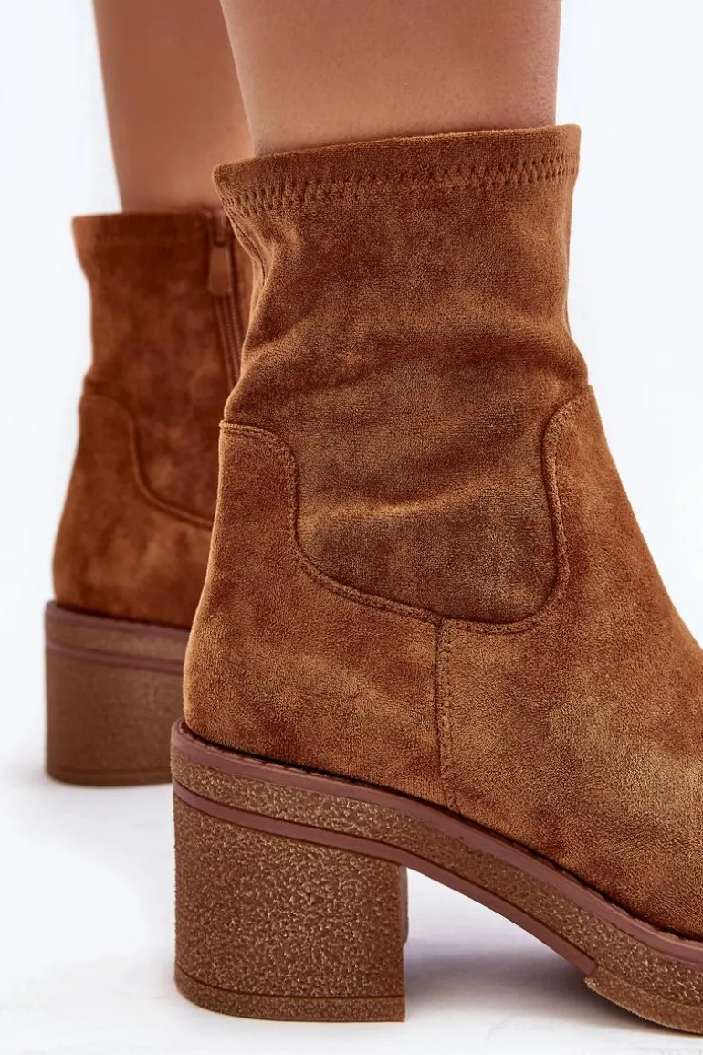 Damskie Botki Na Słupku Camel Argastis