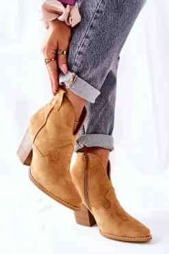 Damskie Botki Na Słupku Camel Meronet