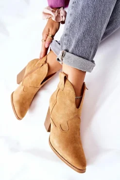 Damskie Botki Na Słupku Camel Meronet