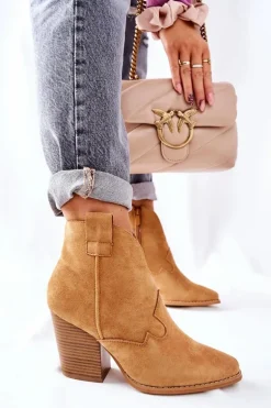 Damskie Botki Na Słupku Camel Meronet