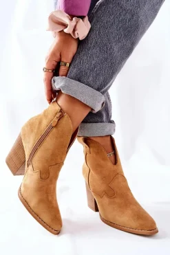 Damskie Botki Na Słupku Camel Meronet