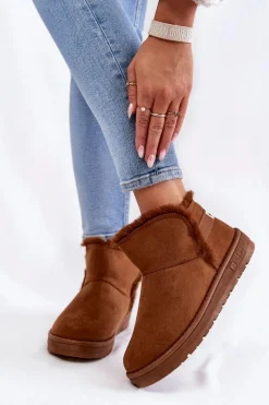 Damskie Botki Śniegowce Big Star KK274620 Brązowe