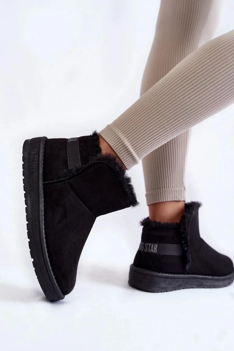 Damskie Botki Śniegowce Big Star KK274622 Czarne