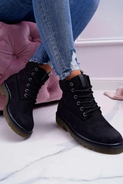 Damskie Botki Trapery Big Star Czarne EE274014