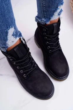 Damskie Botki Trapery Big Star Czarne EE274014