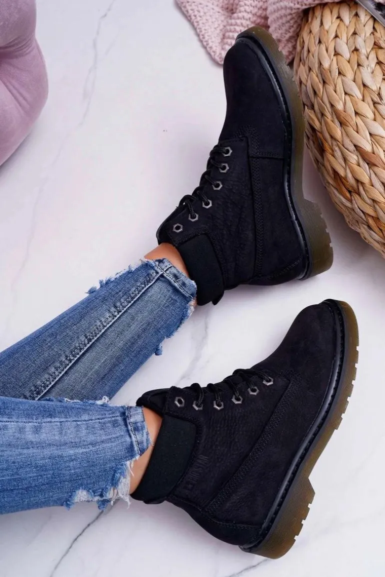 Damskie Botki Trapery Big Star Czarne EE274014