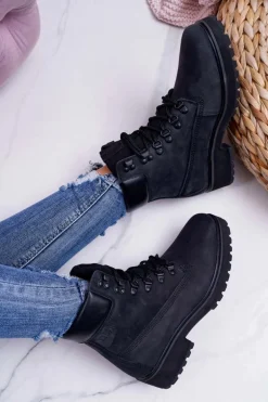 Damskie Botki Trapery Big Star Czarne EE274033