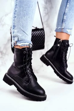 Damskie Botki Trapery Big Star Czarne GG274596