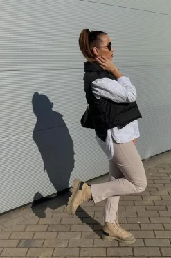 Damskie Botki Trapery Khaki Any One