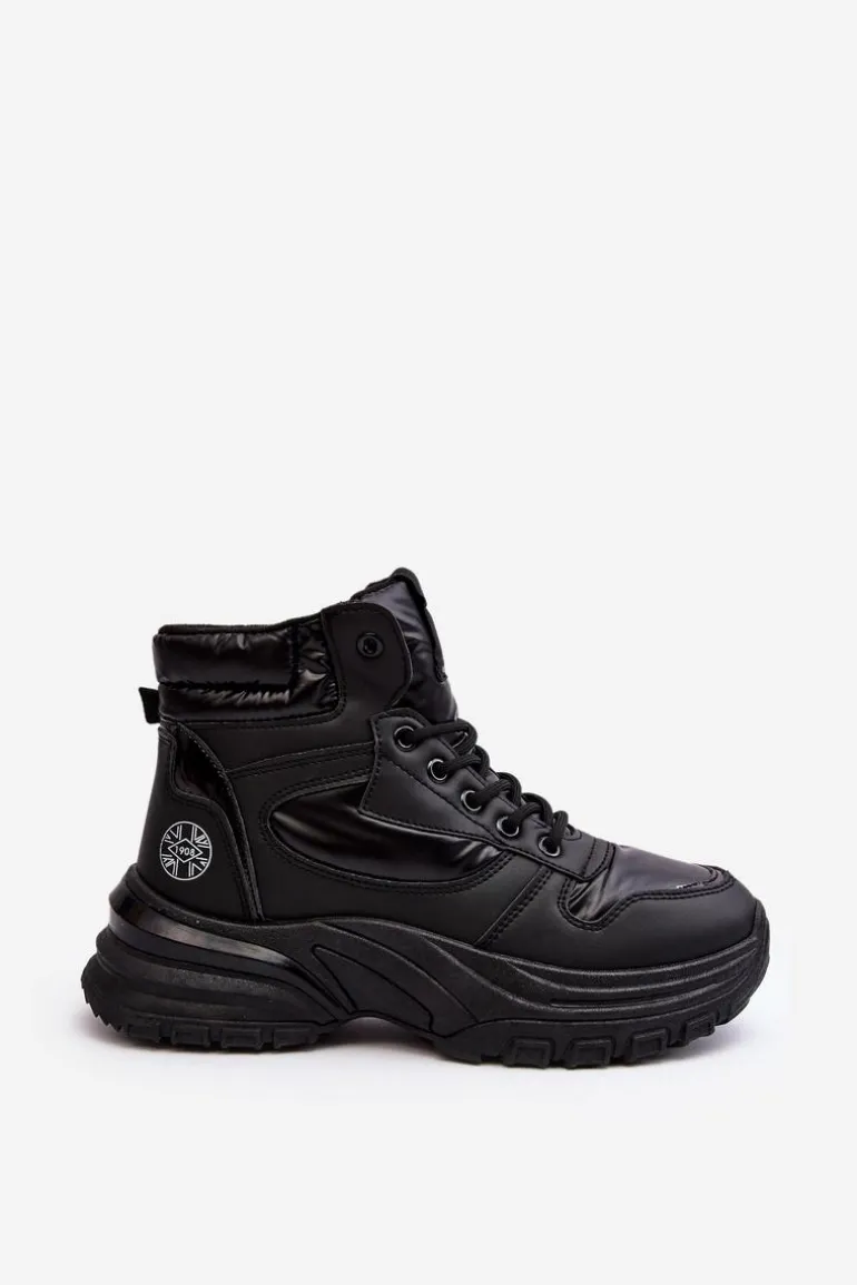 Damskie Botki Trapery Na Grubej Podeszwie Lee Cooper LCJ-23-44-1973L Czarne