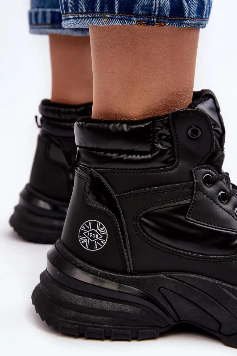 Damskie Botki Trapery Na Grubej Podeszwie Lee Cooper LCJ-23-44-1973L Czarne