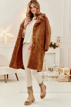 Damskie Botki Trapery Na Grubej Podeszwie Beżowe Narelona