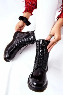 Damskie Botki Trzewiki Cross Jeans Czarne GG2R4023