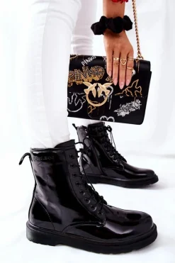 Damskie Botki Trzewiki Cross Jeans Czarne GG2R4023