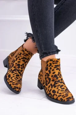Damskie Botki w Panterkę Sztyblety Midas
