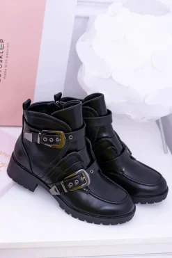 Damskie Botki Z Klamrami Ocieplane Skadi