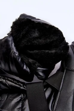 Damskie Botki Z Ociepleniem Czarne Feritos