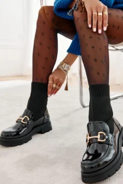 Damskie Botki Ze Skarpetą Wsuwane Czarne Sofia