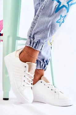 Damskie Buty Sportowe Białe Samanta