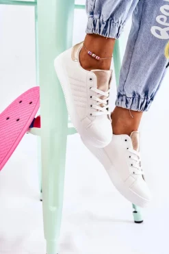 Damskie Buty Sportowe Białe Samanta