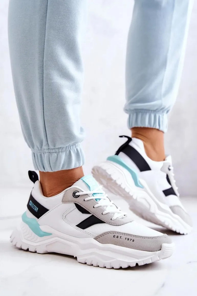 Damskie Buty Sportowe Big Star JJ274A412 Biało-Czarne