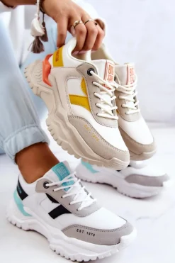 Damskie Buty Sportowe Big Star JJ274A412 Biało-Czarne