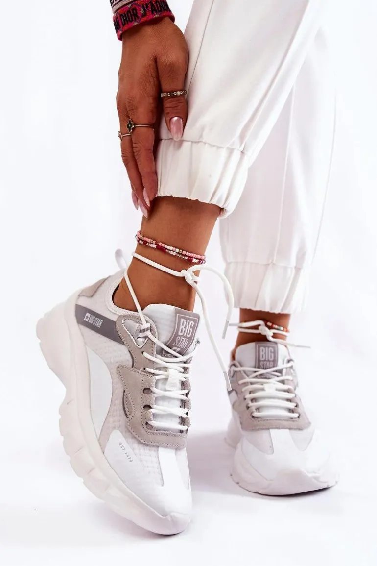 Damskie Buty Sportowe Big Star KK274057 Białe