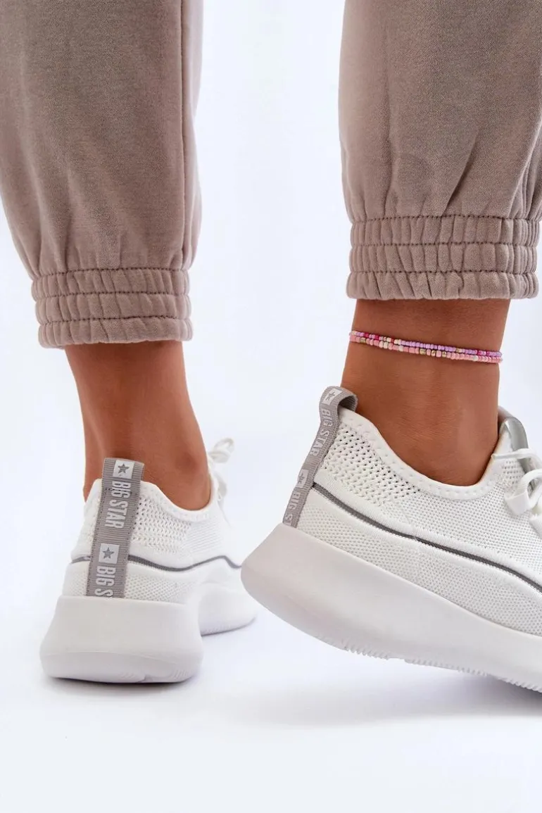 Damskie Buty Sportowe Big Star NN274662 Białe