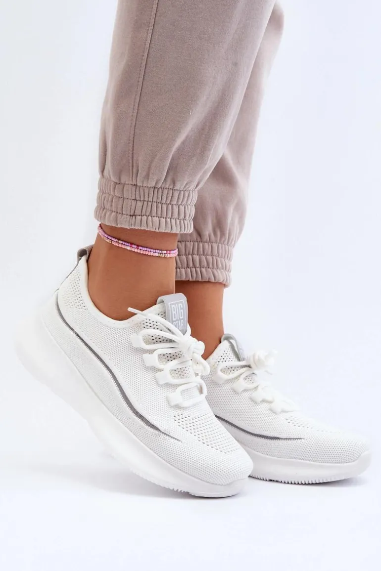Damskie Buty Sportowe Big Star NN274662 Białe