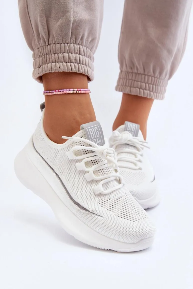 Damskie Buty Sportowe Big Star NN274662 Białe
