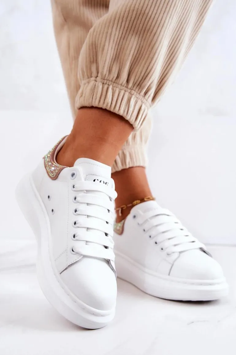 Damskie Buty Sportowe GOE JJ2N4051 Biało-Różowe