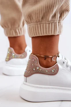 Damskie Buty Sportowe GOE JJ2N4051 Biało-Różowe