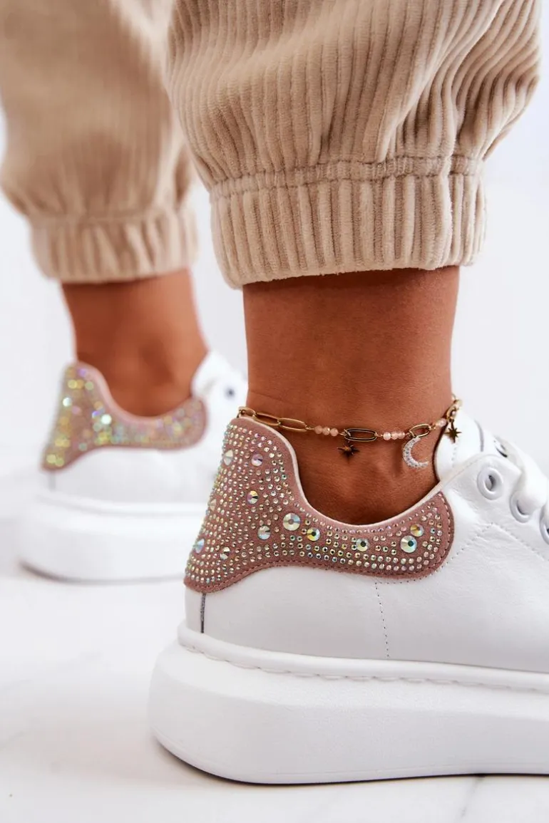 Damskie Buty Sportowe GOE JJ2N4051 Biało-Różowe