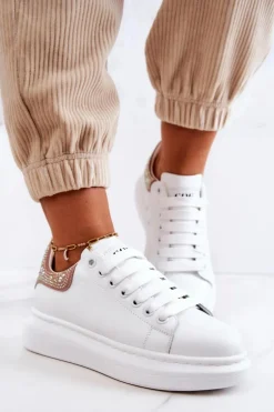 Damskie Buty Sportowe GOE JJ2N4051 Biało-Różowe