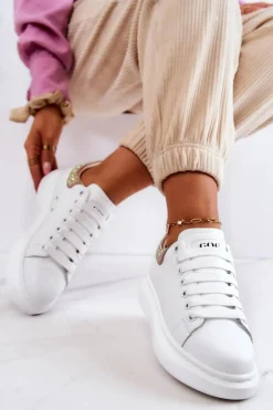 Damskie Buty Sportowe GOE JJ2N4051 Biało-Różowe