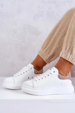 Damskie Buty Sportowe GOE JJ2N4051 Biało-Różowe