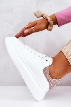 Damskie Buty Sportowe GOE JJ2N4051 Biało-Różowe