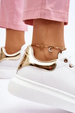 Damskie Buty Sportowe GOE LL2N4011 Biało-Złote