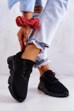 Damskie Buty Sportowe Memory Foam Big Star JJ274273 Czarne