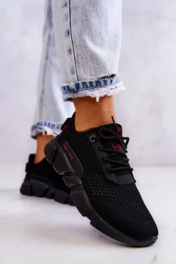 Damskie Buty Sportowe Memory Foam Big Star JJ274273 Czarne