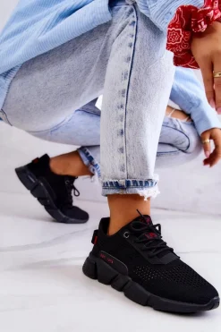 Damskie Buty Sportowe Memory Foam Big Star JJ274273 Czarne