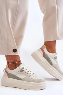 Damskie Buty Sportowe Na Masywnej Platformie Wielokolorowe Gemma