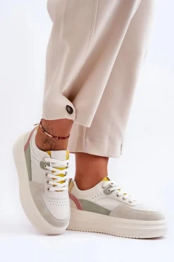 Damskie Buty Sportowe Na Masywnej Platformie Wielokolorowe Gemma