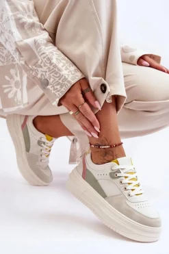 Damskie Buty Sportowe Na Masywnej Platformie Wielokolorowe Gemma