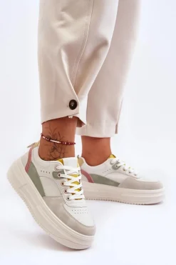 Damskie Buty Sportowe Na Masywnej Platformie Wielokolorowe Gemma