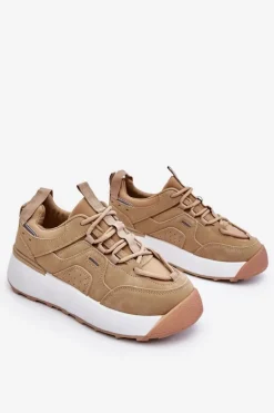 Damskie Buty Sportowe Na Platformie Beżowe Dakari