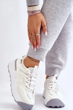 Damskie Buty Sportowe Na Platformie Białe Dakari