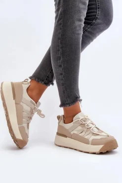 Damskie Buty Sportowe Sneakersy Beżowe Phyrena