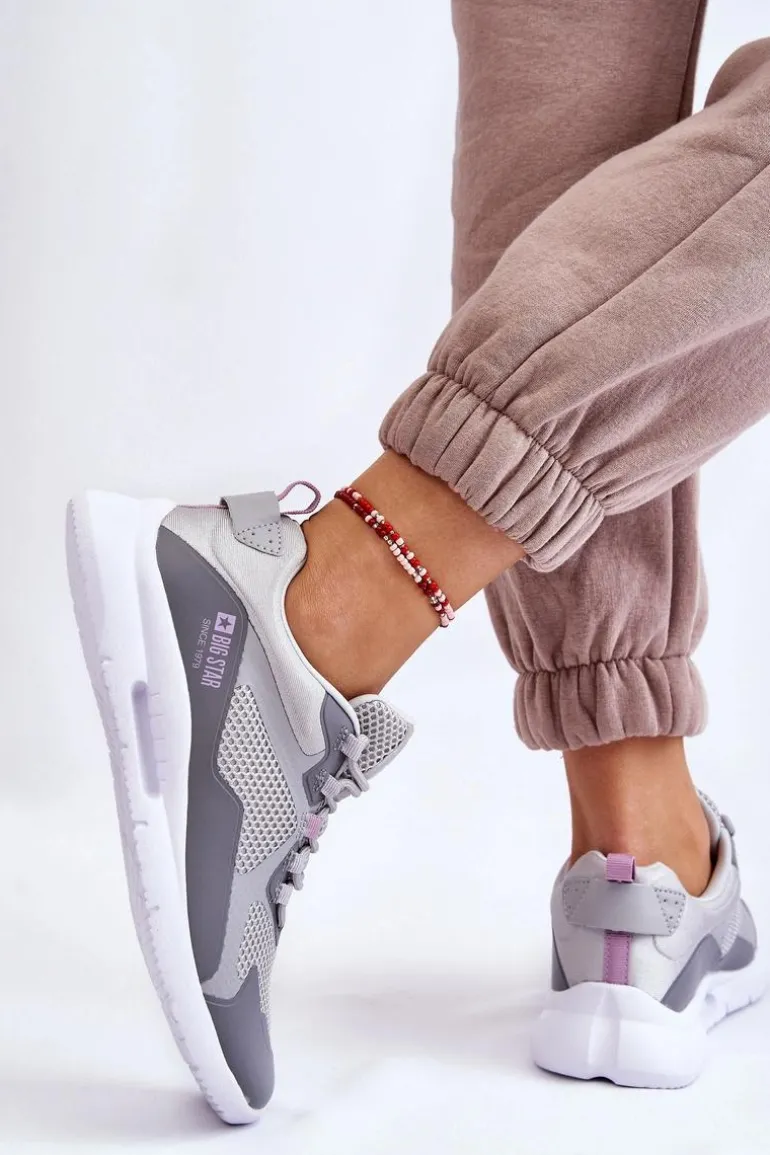 Damskie Buty Sportowe Sneakersy Big Star LL274371 Szare