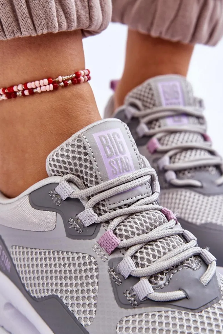Damskie Buty Sportowe Sneakersy Big Star LL274371 Szare
